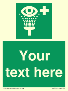 Custom Eye Wash Station Sign